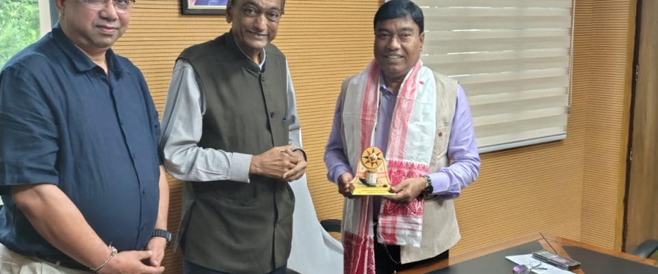 with Minister Rameswar Teli ji